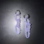 satin spiked earrings