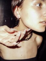 spiked black choker — изображение 3