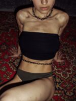 spiked black choker — изображение 6